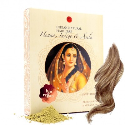 HENNA, INDIGO & AMLA 200g - light brown hair dye