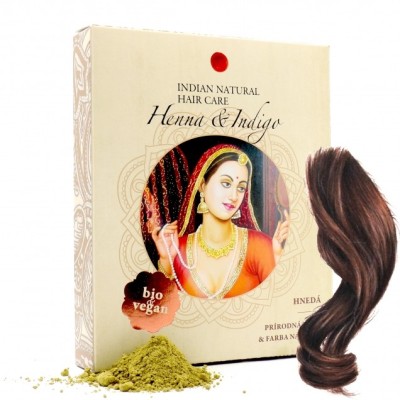 HENNA & INDIGO 200g - brown hair dye